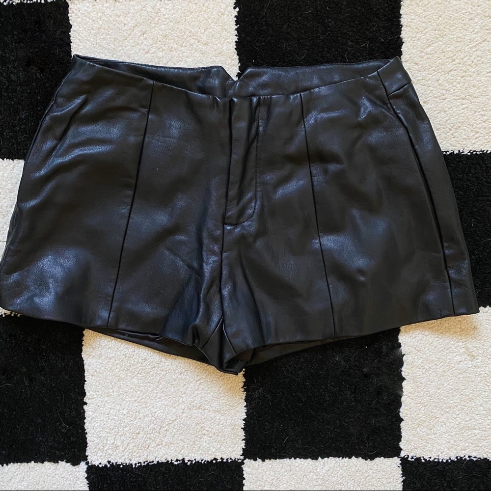Vegan Leather Shorts